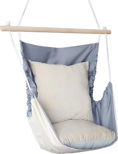 Elior Huśtawka brazylijska z poduszką ecru - popielaty szary - Merko - Poduszki ogrodowe - miniaturka - grafika 1