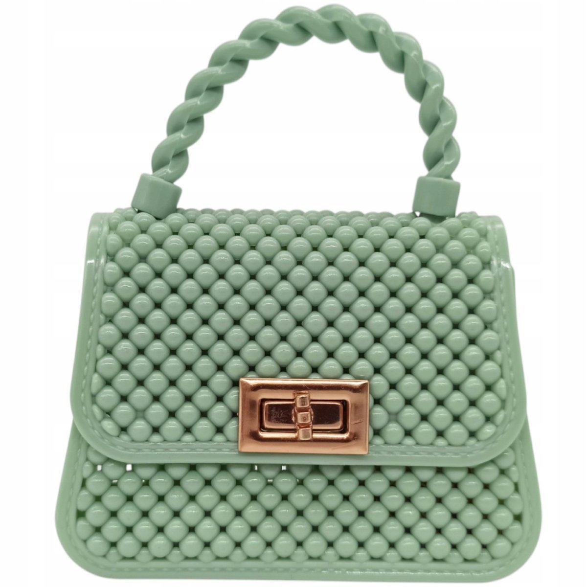 TOREBKA DZIECIĘCA MINI PLASTIKOWA DLA DZIEWCZYNKI + ŁAŃCUSZEK 13x5x15 CM