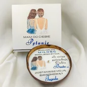 Świece - Świeca zapytanie Zostaniesz moją świadkową? / świeca w kokosie - miniaturka - grafika 1