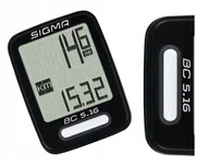 Liczniki rowerowe - Licznik rowerowy SIGMA BC 5.16 przewodowy czarny - miniaturka - grafika 1
