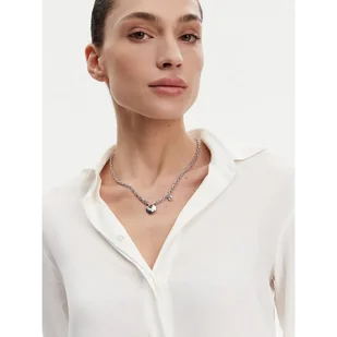 Naszyjnik Guess JUBN05 216JW Srebrny - Naszyjniki - miniaturka - grafika 1