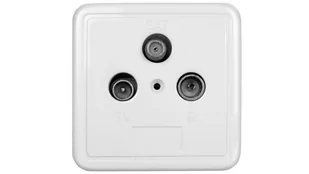 Goobay Kabel 3-Loch Antennen-Dose AP - 1dB, Stich-/Enddose, DC-Durchgang (68852) - Gniazdka elektryczne - miniaturka - grafika 1