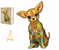 Puzzle - PUZZLE DREWNIANE DUŻE 221 ELEMENTÓW CHIHUAHUA W DREWNIANYM PUDEŁKU - miniaturka - grafika 1