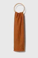 Apaszki i szaliki damskie - Calvin Klein szalik wełniany kolor pomarańczowy wzorzysty - miniaturka - grafika 1