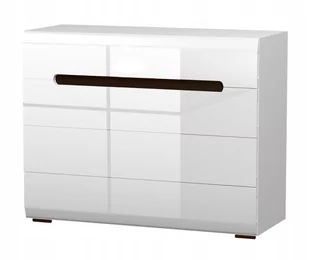 Komoda biała połysk z szufladami 4 szuflady MDF - Komody Komoda biała połysk z szufladami 4 szuflady MDF - Komody - miniaturka - grafika 1