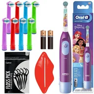 Końcówki do szczoteczek elektrycznych - Zestaw Oral-B Advance Princess + końcówki zamienne Kids Color x8 - miniaturka - grafika 1