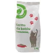 Sucha karma dla kotów - Auchan - Karma sucha dla kotów z wołowiną - miniaturka - grafika 1