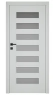 Drzwi wewnętrzne - Dre Drzwi Wewnętrzne Z Szybą Plus 30 Okleina Jasna Szara Mat - miniaturka - grafika 1