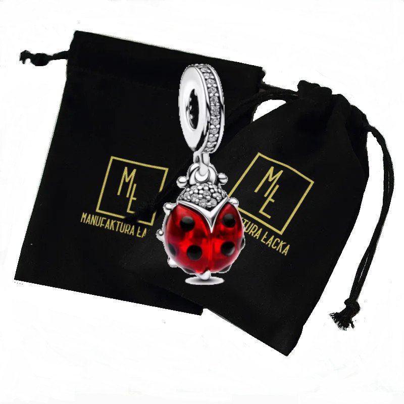 Zawieszka charms biedronka szczęście prezent celebrytka damska manufaktura łącka