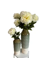 Wazony i flakony - Wazon Ceramiczny Zielono-Beżowy Mały - miniaturka - grafika 1