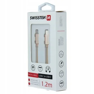 Kabel Swissten Typ C - Typ C Usb 1.2M Gold - Kable USB - miniaturka - grafika 1