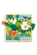 Edukacyjne puzzle drewniane Farma DJ01825 - Puzzle - miniaturka - grafika 1