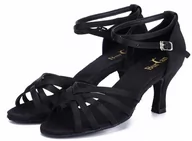 Pozostały sprzęt i akcesoria do ćwiczeń - Buty Taneczne Burtan Havana Do Tańca Towarzyskiego Salsa Czarne 7 Cm - miniaturka - grafika 1