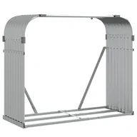 Wózki magazynowe - vidaXL Stojak na drewno, srebrny, 120x45x100 cm, stal galwanizowana - miniaturka - grafika 1