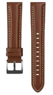 opaska pasek bransoleta LEATHER Garmin GARMIN VENU 2S / VENU 3S / Vivoactive 4S / Huawei Watch GT 4 41mm 18mm brązowa - Akcesoria do smartwatchy - miniaturka - grafika 1