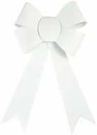 Ozdoby bożonarodzeniowe - Kokarda biała brokatowa - 1 szt. - miniaturka - grafika 1
