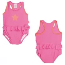 Stroje kąpielowe dla dziewczynek - Lassig Kostium do pływania jednocześciowy z wkładką chłonną Light pink UV 50+ 12 m-cy - grafika 1