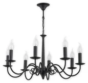 Lampy sufitowe - Lemir Asti żyrandol 8 pł. / czarny matowy O2898 W8 CZA - miniaturka - grafika 1