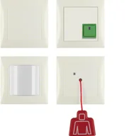 Inne akcesoria elektryczne - System przywoławczy, Zestaw z zasilaczem B.Kwadrat/Berker S.1 kremowy - miniaturka - grafika 1
