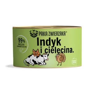 PAKA ZWIERZAKA Karma mokra KOT Indyk z cielęciną 200g - Mokra karma dla kotów - miniaturka - grafika 1