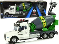 Zabawki zdalnie sterowane - Import LEANToys Betoniarka Ciężarówka R/C Obrotowa Gruszka Biała Pilot 2,4 G LT-9707-0 - miniaturka - grafika 1