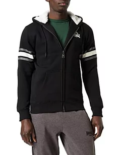 Lonsdale Męska bluza z kapturem Strete, czarny/biały/szary., XXL - Bluzy męskie - miniaturka - grafika 1