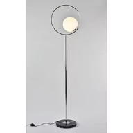 Lampy stojące - MCODO Lampa podłogowa Bella z marmurową podstawą srebrna chromowana w stylu glamour F83022-silver - miniaturka - grafika 1