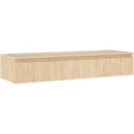 Szafki łazienkowe - Mexen Rivel szafka łazienkowa podumywalkowa 140 cm z blatem, 1 szuflada, ryflowana , dąb - 91A20-14023-1-BFC81 - miniaturka - grafika 1