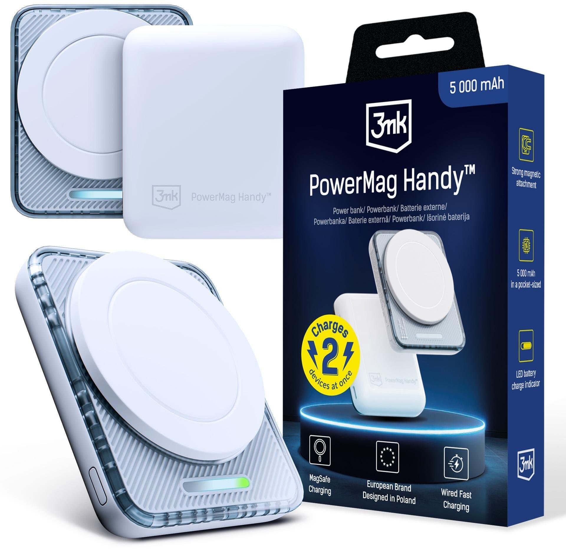Powerbank 3MK 3mk PowerMag Handy 22.5W MagSafe 5,000mAh White