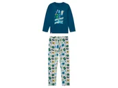 Piżamy chłopięce - LEGO Piżama chłopięca bawełniana z nadrukiem (koszulka + spodnie) (98 - 104, Ninjago niebieski/ szary) - miniaturka - grafika 1