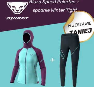 DYNAFIT Zestaw na zimę dla Niej: bluza Speed Polartec Hooded + spodnie Alpine Winter Tight - Kurtki i kamizelki sportowe damskie - miniaturka - grafika 1