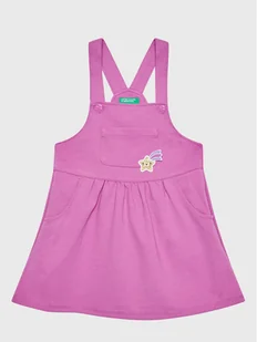 United Colors Of Benetton Sukienka codzienna 4LAAGV00H Fioletowy Regular Fit - Sukienki i spódniczki dla dziewczynek - miniaturka - grafika 1