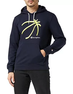 Champion Męska bluza z kapturem, granatowy, S - Bluzy męskie - miniaturka - grafika 1