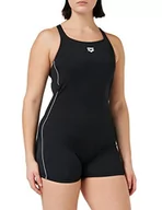 Stroje kąpielowe - ARENA arena Damski sportowy kostium kąpielowy z odkrytymi nogawkami czarny czarny 38 2A809 - miniaturka - grafika 1