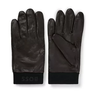BOSS Męskie rękawiczki Hyden_1, ciemnobrązowe 205, 8, Dark Brown205, 8 - Rękawiczki - miniaturka - grafika 1