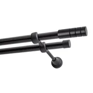 Karnisze - Karnisz DECASTYL Techno podwójny 240cm Czarny - miniaturka - grafika 1