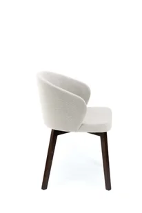 Flavio 5 krzesło tapicerowane szare nogi orzech - Krzesła - miniaturka - grafika 1