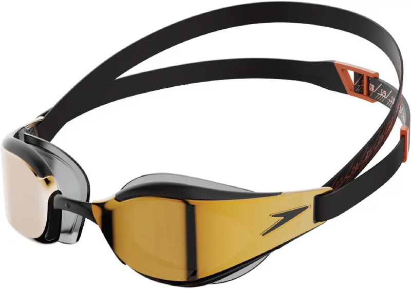 Speedo Fastskin Hyper Elite Mirror Goggles, black/dragon fire/gold 2021  Okulary do pływania 68-12818F977-OSFA - Ceny i opinie na Skapiec.pl