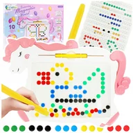 Zabawki interaktywne dla dzieci - Tablica Magnetyczna Mag Board Mozaika Montessori Układanka Kropki Magpad Z998 - miniaturka - grafika 1