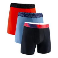Majtki męskie - Bokserki męskie Under Armour Perf Tech Print 6in 3Pack Red XL - miniaturka - grafika 1