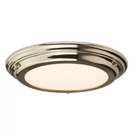 Lampy sufitowe - Elstead Lighting Plafon LAMPA sufitowa WELLAND BATH/WELL/F PB łazienkowa OPRAWA okrągła LED 25W IP54 mosiądz polerowany - miniaturka - grafika 1