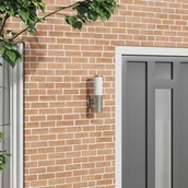 Lampy ogrodowe - vidaXL Lampa na zewnątrz Srebrna Stal nierdzewna IP44 - miniaturka - grafika 1