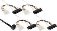 Kable komputerowe i do monitorów - InLine Mini SAS HD Kabel SFF-8643 kątowy 4x SFF-8482 + Power 0.5m 27633A - miniaturka - grafika 1