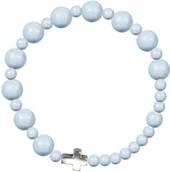 Biżuteria religijna - Bransoletka na gumce RÓŻANIEC z pereł wysokiej jakości - miniaturka - grafika 1