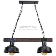 Lampy sufitowe - Milagro Industrialna LAMPA wisząca FARO MLP6242 rustykalna OPRAWA metalowy ZWIS na łańcuchu czarny MLP6242 - miniaturka - grafika 1