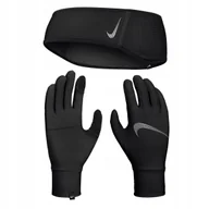 Ozdoby do włosów - NIKE Dri-Fit Lightweight Fleece damski zestaw opaska + rękawiczki rozm.S/XS - miniaturka - grafika 1