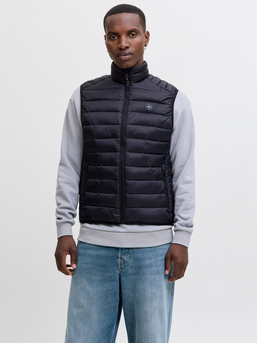 Jack & Jones Jack&Jones męska kamizelka bezrękawnik JJEBRADLEY LIGHT BODYWARMER COLLAR NOO 12280973 BLACK M