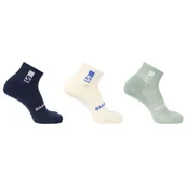 Skarpetki męskie - Skarpety Salomon Everyday Ankle 3-Pack Rozmiar skarpet: 36-38 / Kolor: czarny/zielony - miniaturka - grafika 1