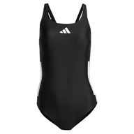 Stroje kąpielowe - adidas Damski strój kąpielowy z 3 paskami C-Back 44, czarny/biały, 44 - miniaturka - grafika 1