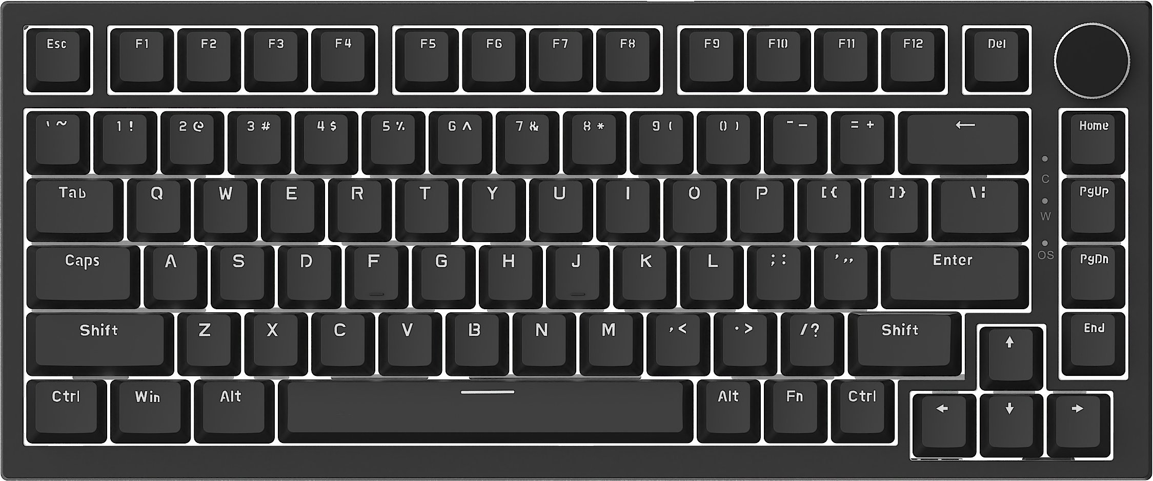 Ajazz Klawiatura mechaniczna przewodowa Ajazz AK820 Red Switch Black USB-C AK820-R-B